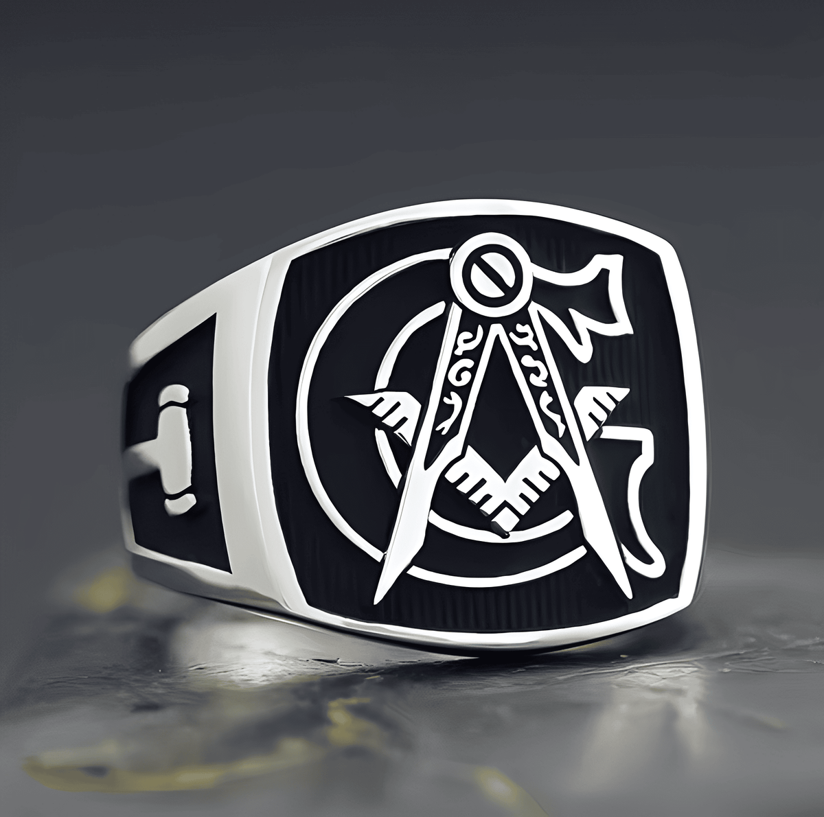 Master Mason Blue Lodge Ring - 925 Sterling Silver (16gr) - Bricks Masons