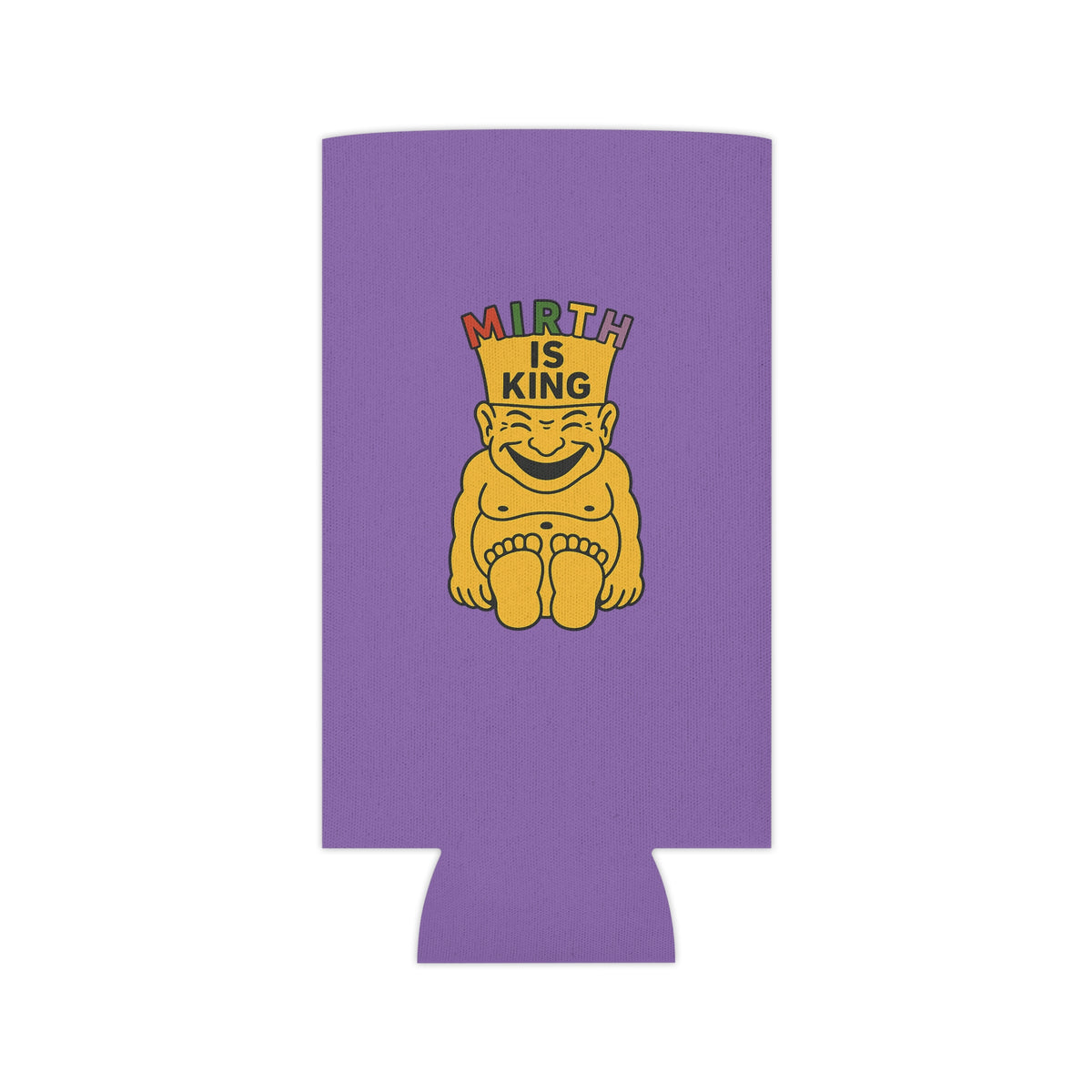 Royal Order of Jesters Can Cooler - Mirth is King Vibrant Yellow & Purple Colors - Bricks Masons