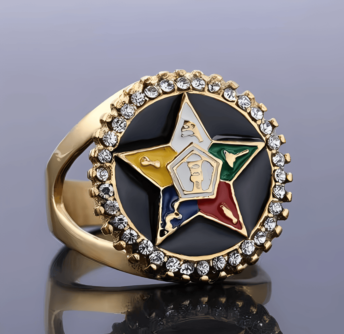 OES Ring - Gold Stainless Steel - Bricks Masons