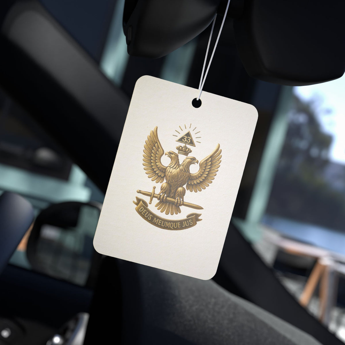 33rd Degree Scottish Rite Car Air Freshener - Double Headed Eagle & Crown Design - Bricks Masons