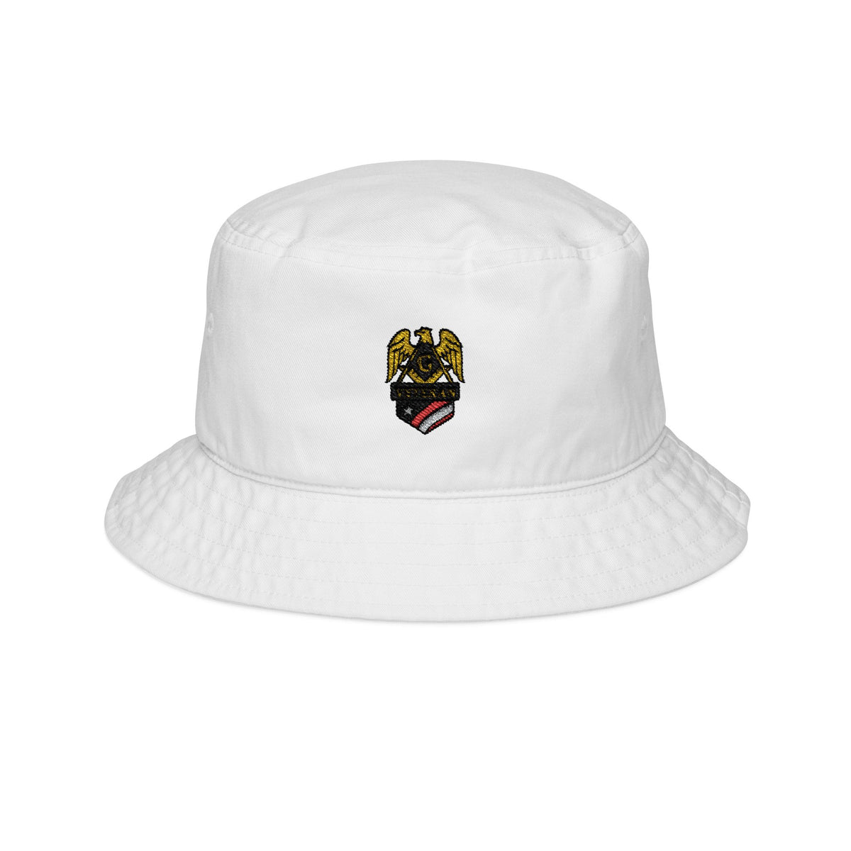 Master Mason Blue Lodge Bucket Hat - Veteran Mason S&C G Embroidery