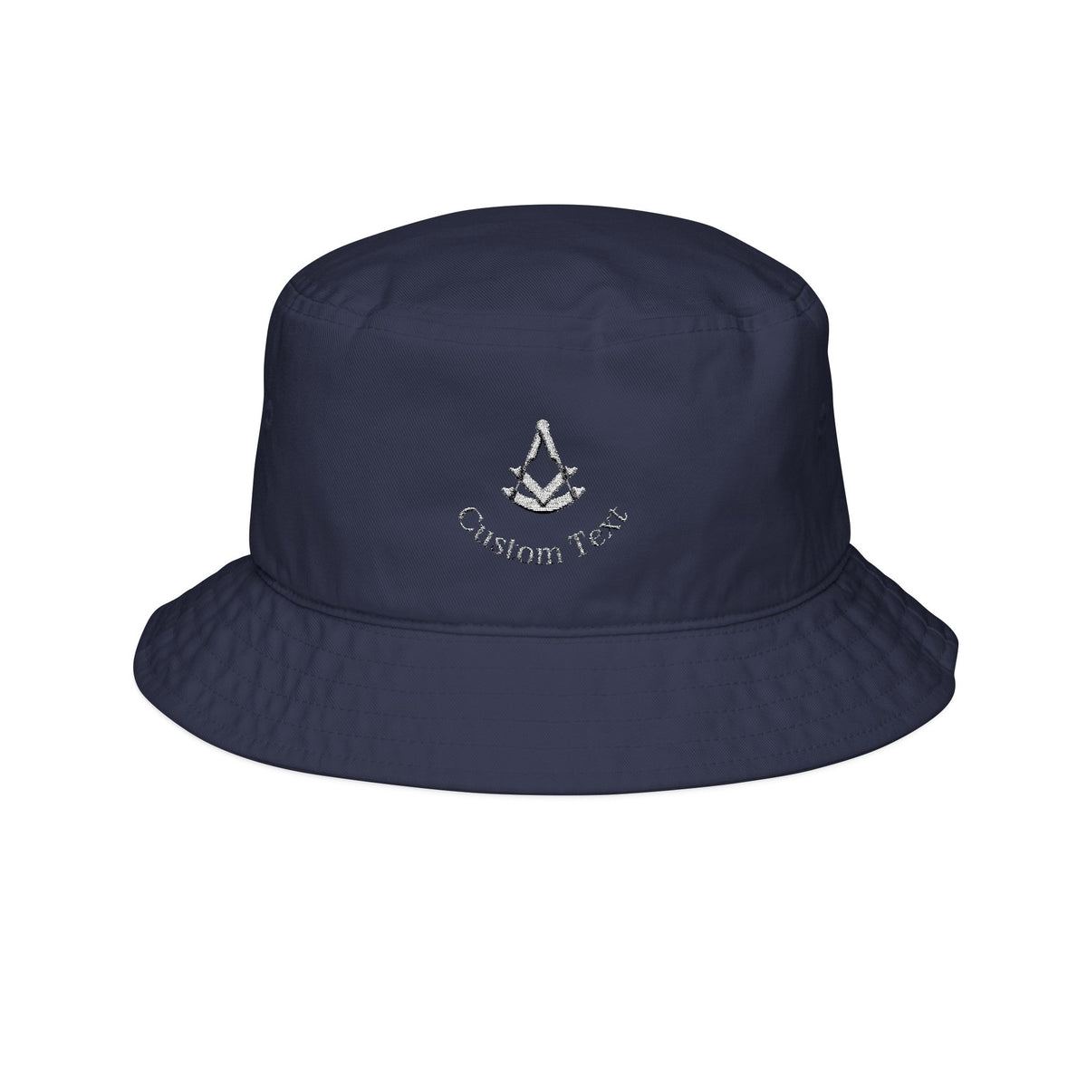 Past Master Blue Lodge Bucket Hat - Personalized Square Compass & Quadrant Embroidery