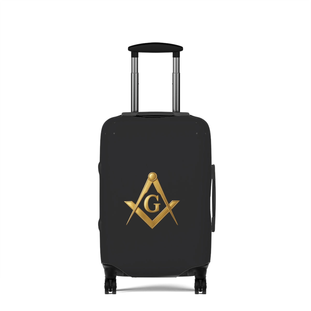 Master Mason Blue Lodge Luggage Cover - Golden Square & Compasses G Emblem