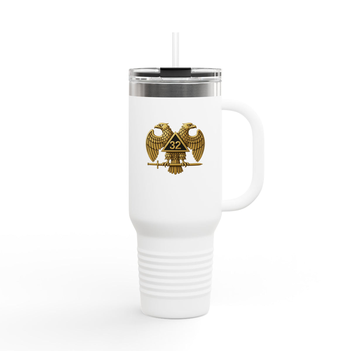 32nd Degree Scottish Rite Ringneck Tumbler - Double Headed Eagle Wings Down - Bricks Masons