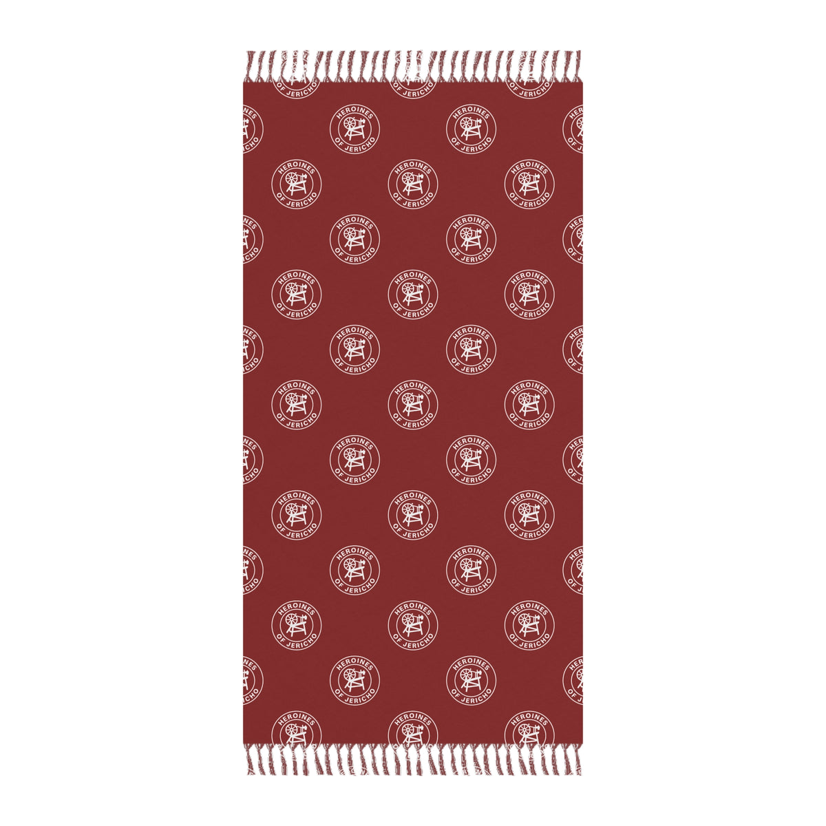 Heroines of Jericho Towel - Maroon Polyester Beach Cloth - Bricks Masons