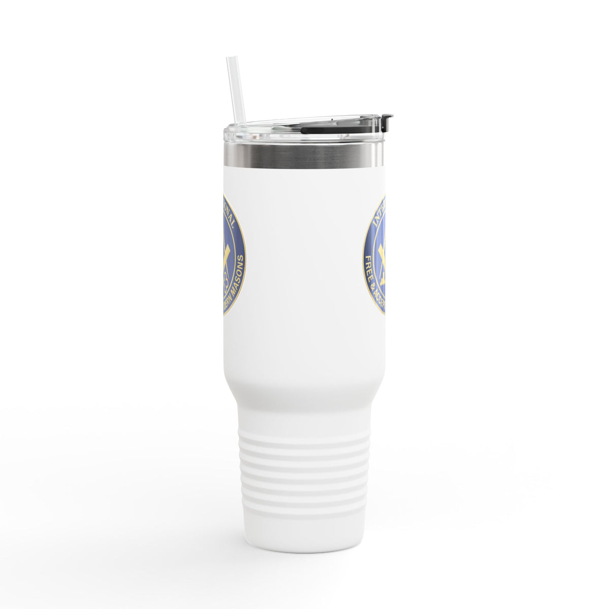 International Masons Ringneck Tumbler - Blue & White Stainless Steel & Insulated - Bricks Masons