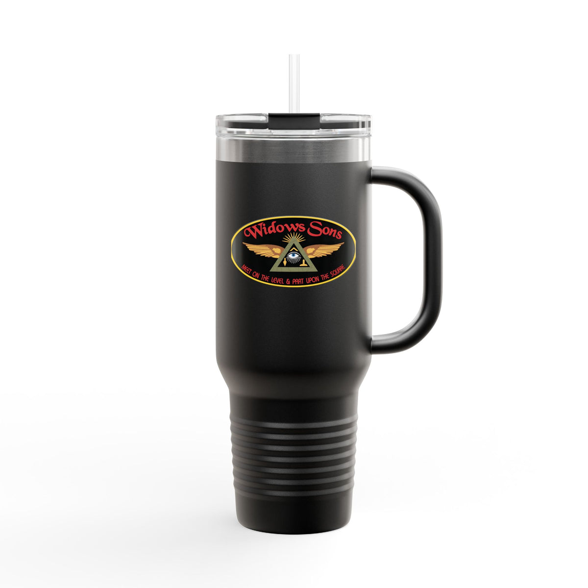 Widows Sons Ringneck Tumbler - Black Stainless Steel & Insulated - Bricks Masons