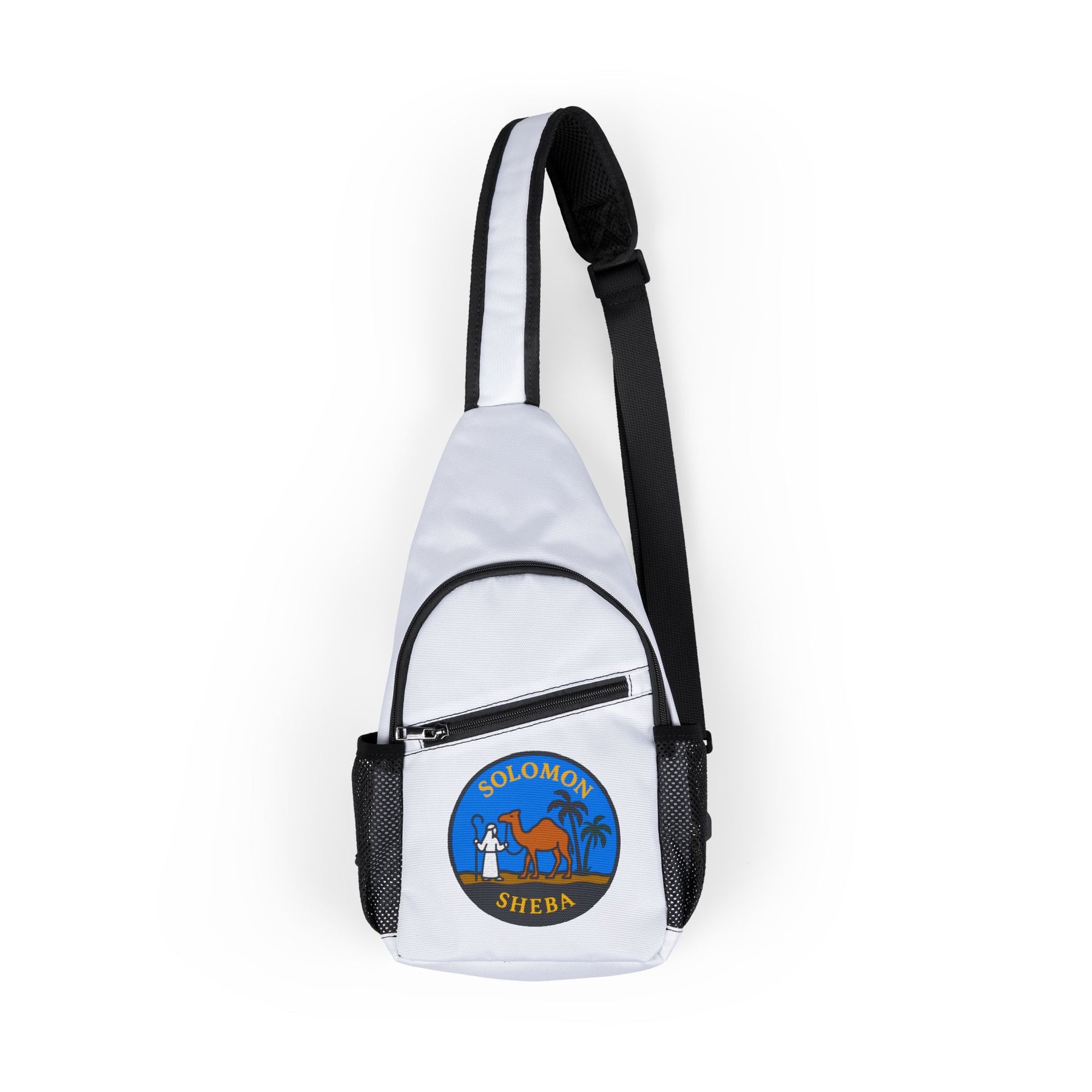 Queen of the South Crossbody Bag - White Nylon With Multiple Pockets - Bricks Masons