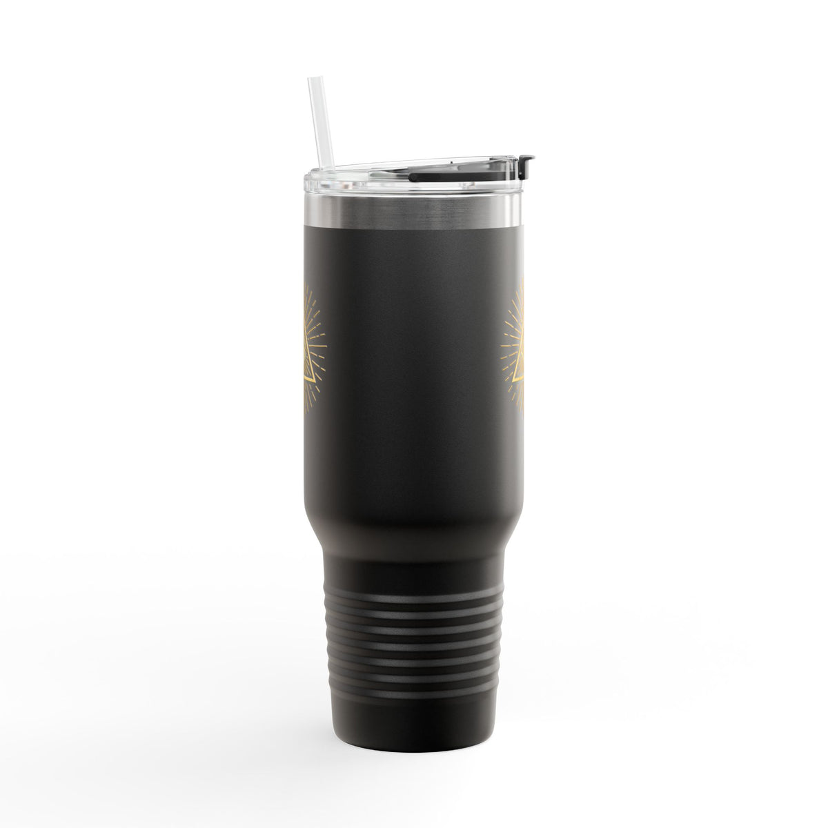Eye of Providence Ringneck Tumbler - Black & Gold Stainless Steel & Insulated - Bricks Masons