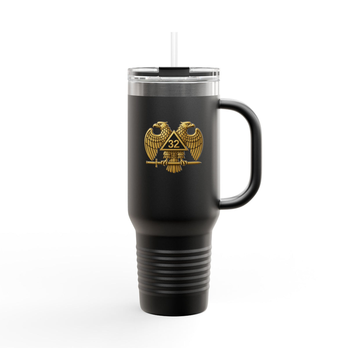 32nd Degree Scottish Rite Ringneck Tumbler - Double Headed Eagle Wings Down - Bricks Masons
