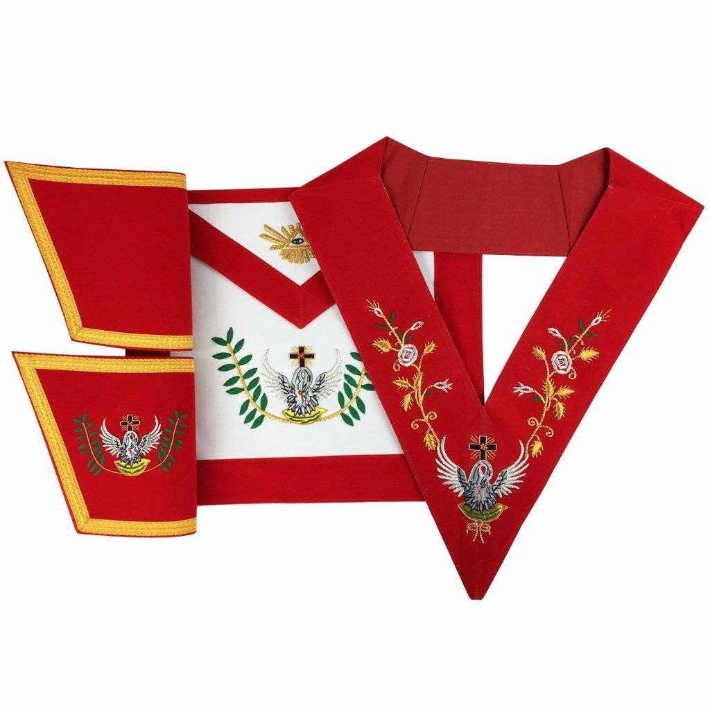 18th Degree Scottish Rite Regalia Set - Hand Embroidery - Bricks Masons