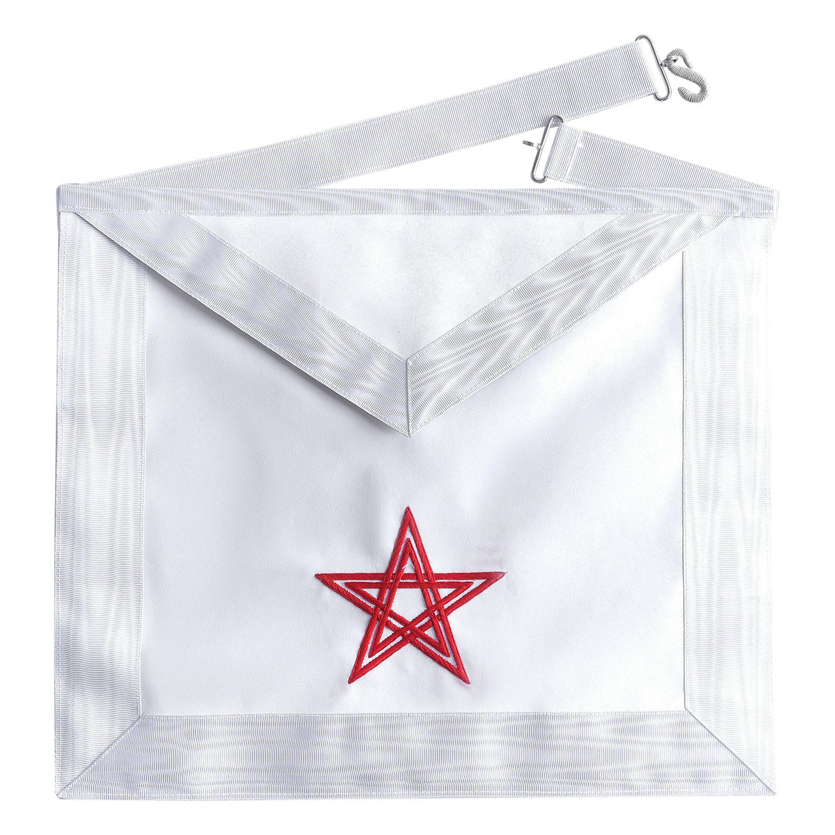 28th Degree Scottish Rite Apron - All White Knight of the Sun - Bricks Masons