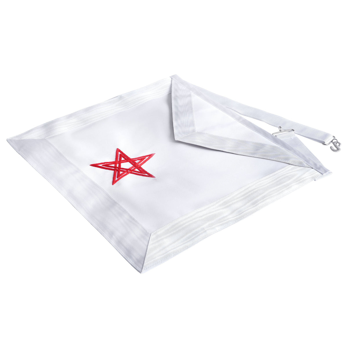 28th Degree Scottish Rite Apron - All White Knight of the Sun - Bricks Masons