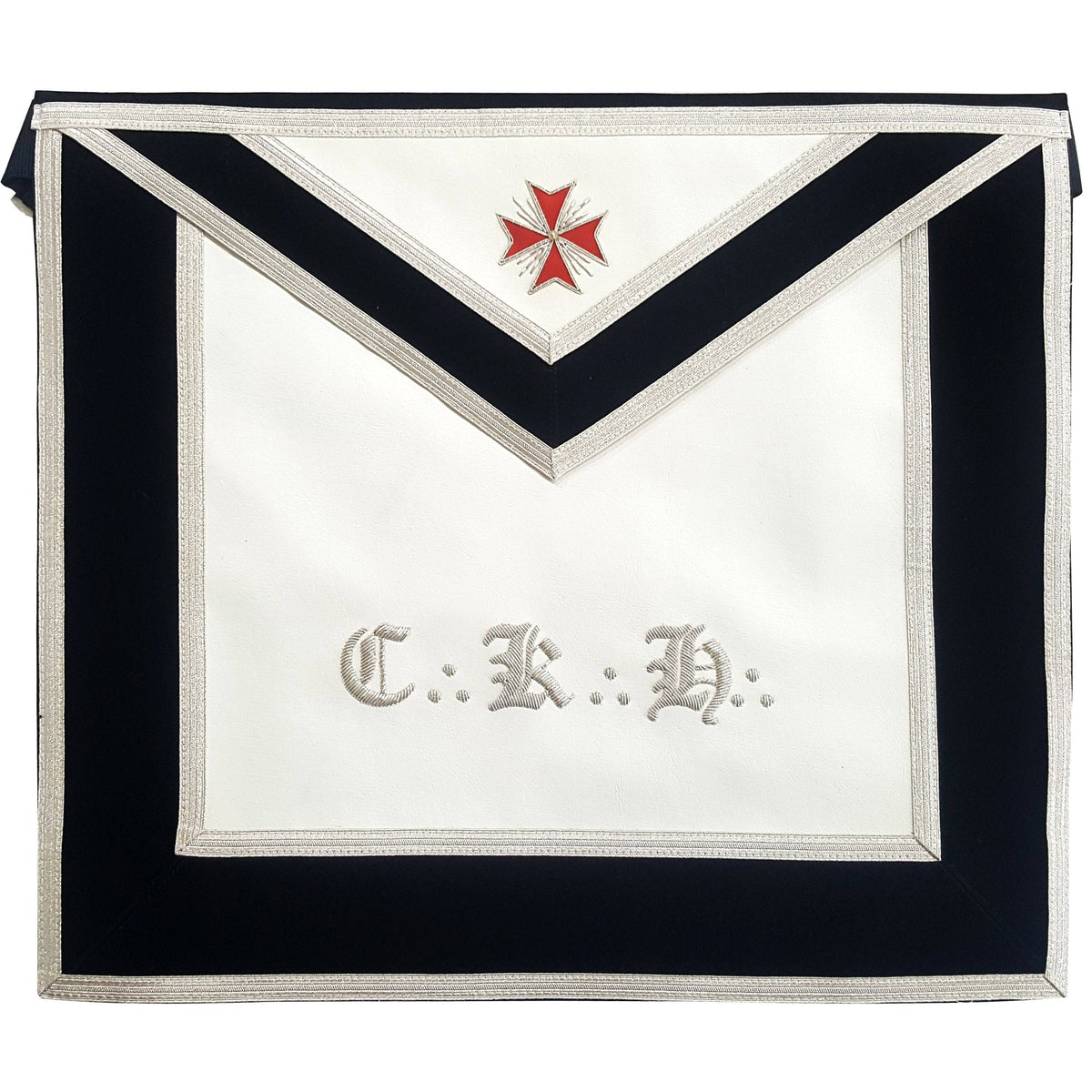 30th Degree Scottish Rite Apron - White & Black - Bricks Masons