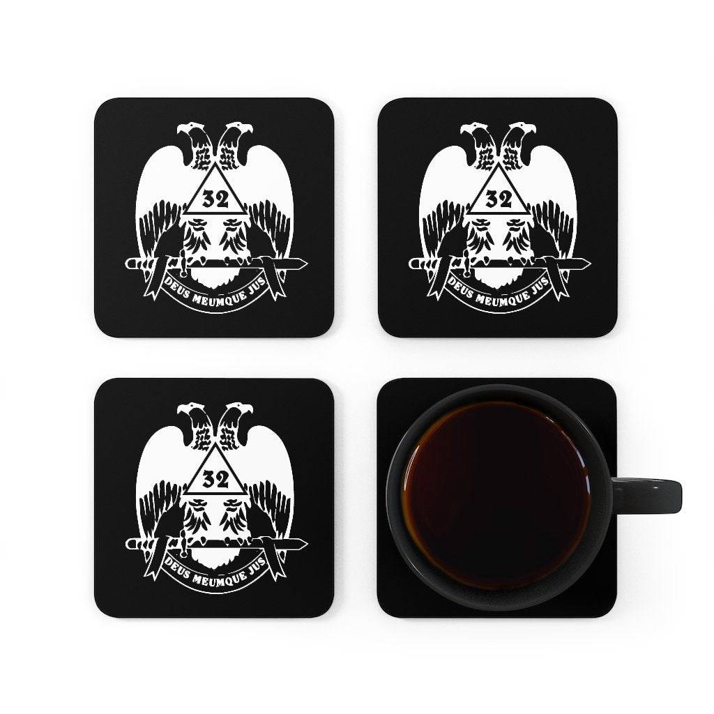32nd Degree Scottish Rite Coaster - Wings Down 4 Pieces Set - Bricks Masons