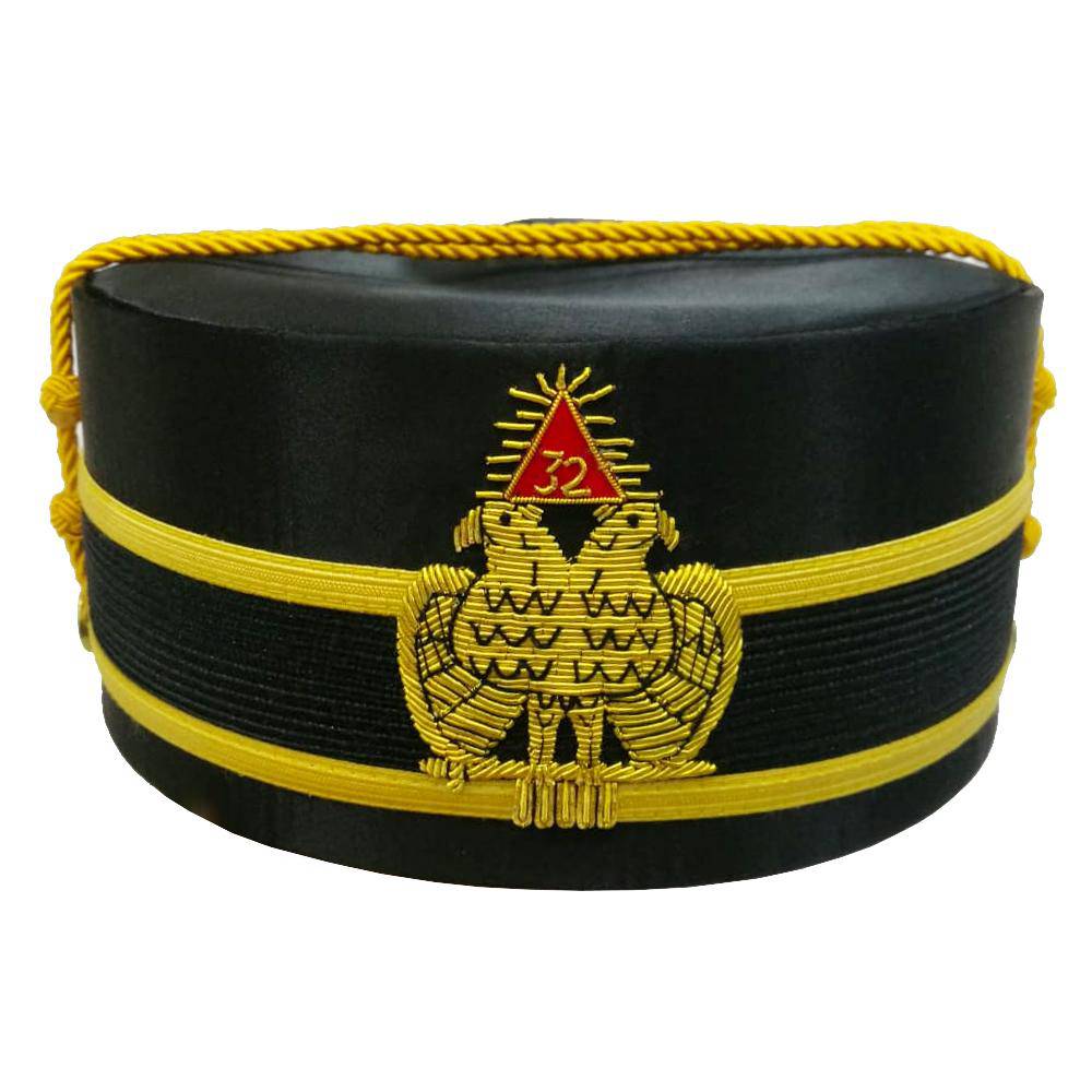 32nd Degree Scottish Rite Crown Cap - Golden Double-Eagle Wings DOWN - Bricks Masons
