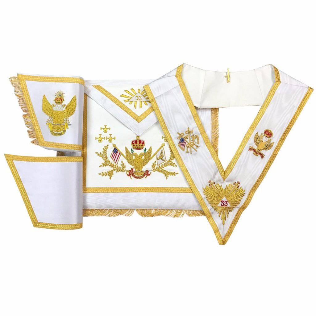 33rd Degree Scottish Rite Regalia Set - WINGS UP All Countries Flags - Bricks Masons