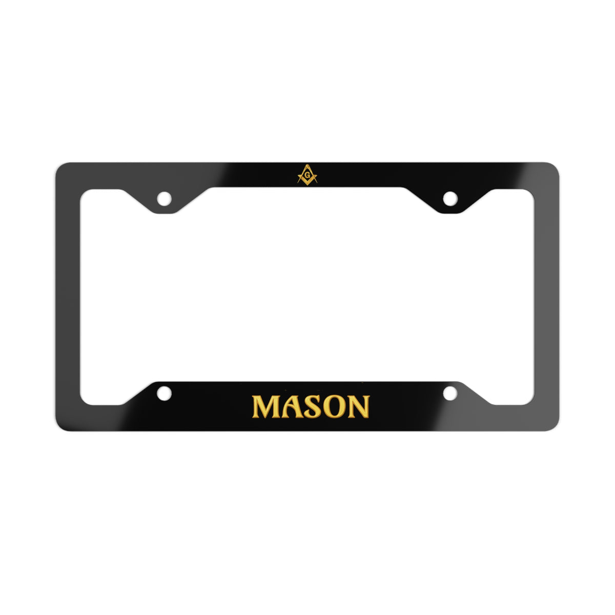 Master Mason Blue Lodge License Plate Frame - Square & Compass G Mason Emblem