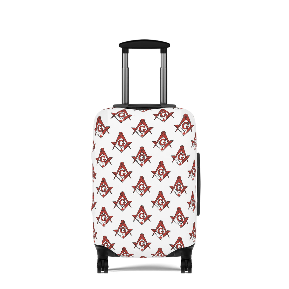 Master Mason Blue Lodge Canada Jurisdiction Luggage Cover - S&C G Leaf Print