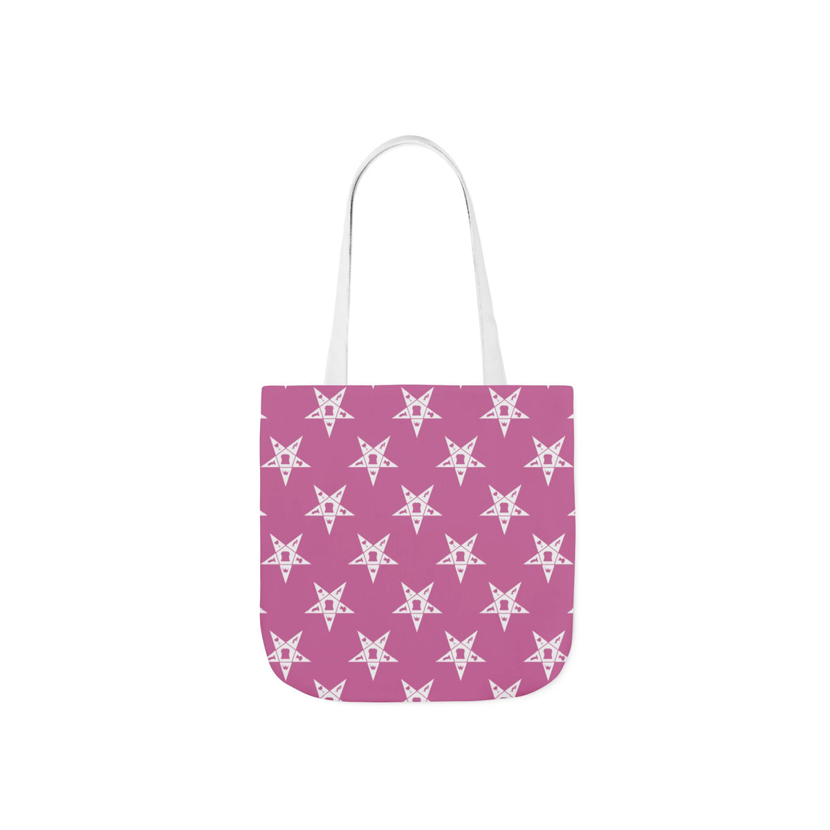 OES Tote Bag - Pink Polyester With White Stars - Bricks Masons