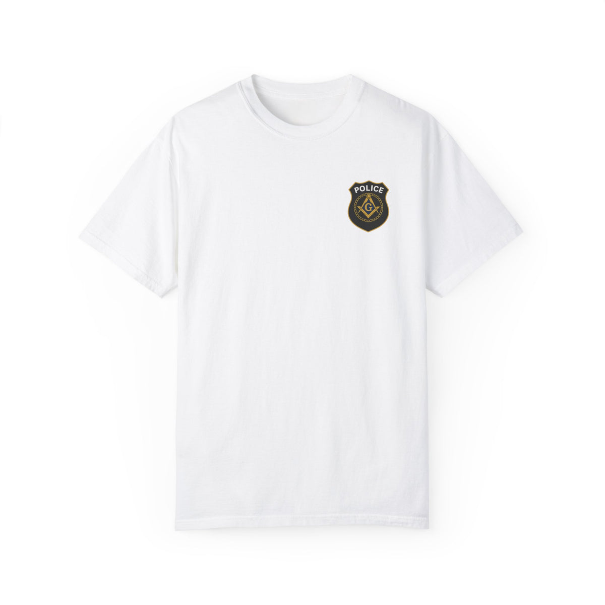 Master Mason Blue Lodge T-Shirt - Police Mason Garment-Dyed Tee - Bricks Masons