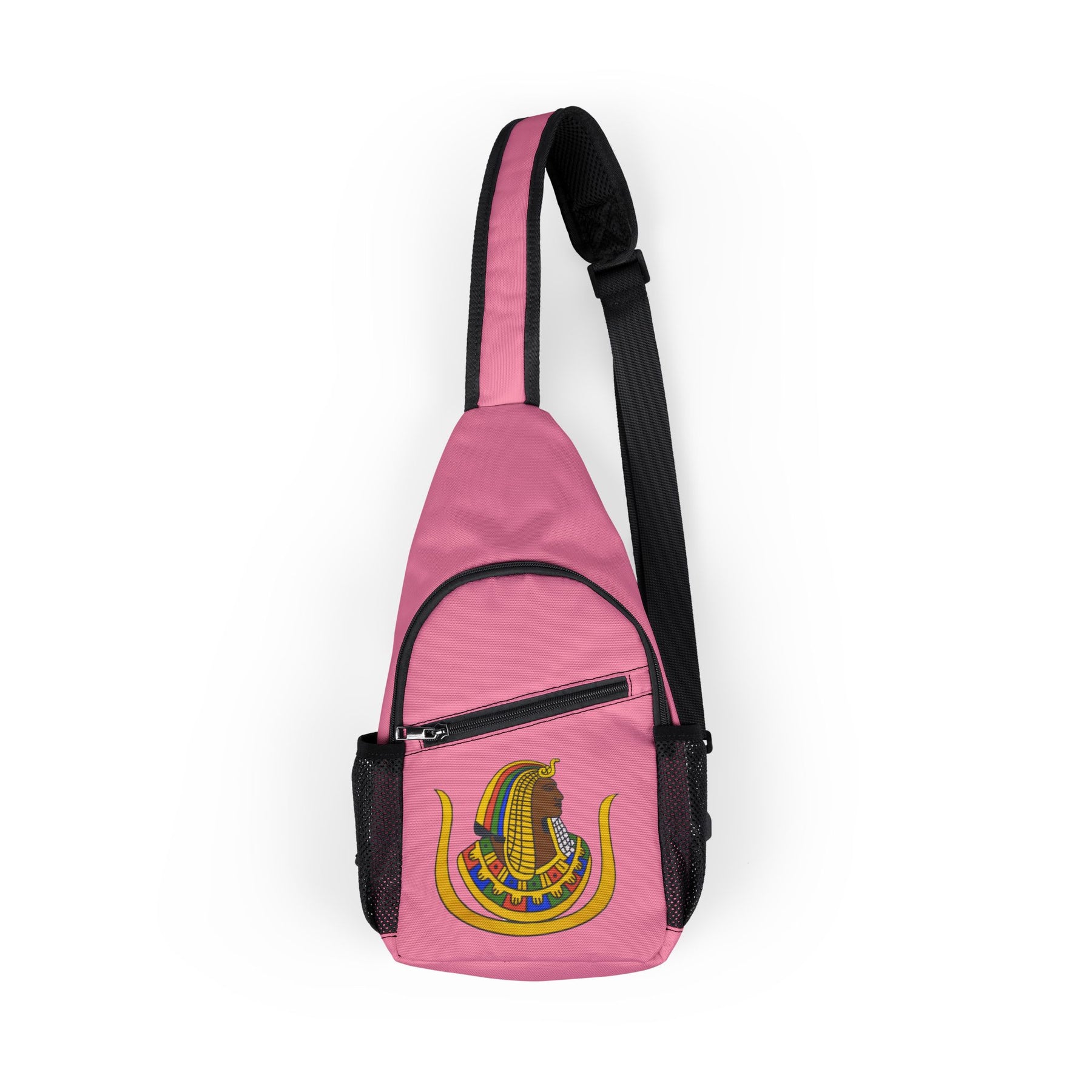 DOI Crossbody Bag - Pink Nylon With Multiple Pockets - Bricks Masons