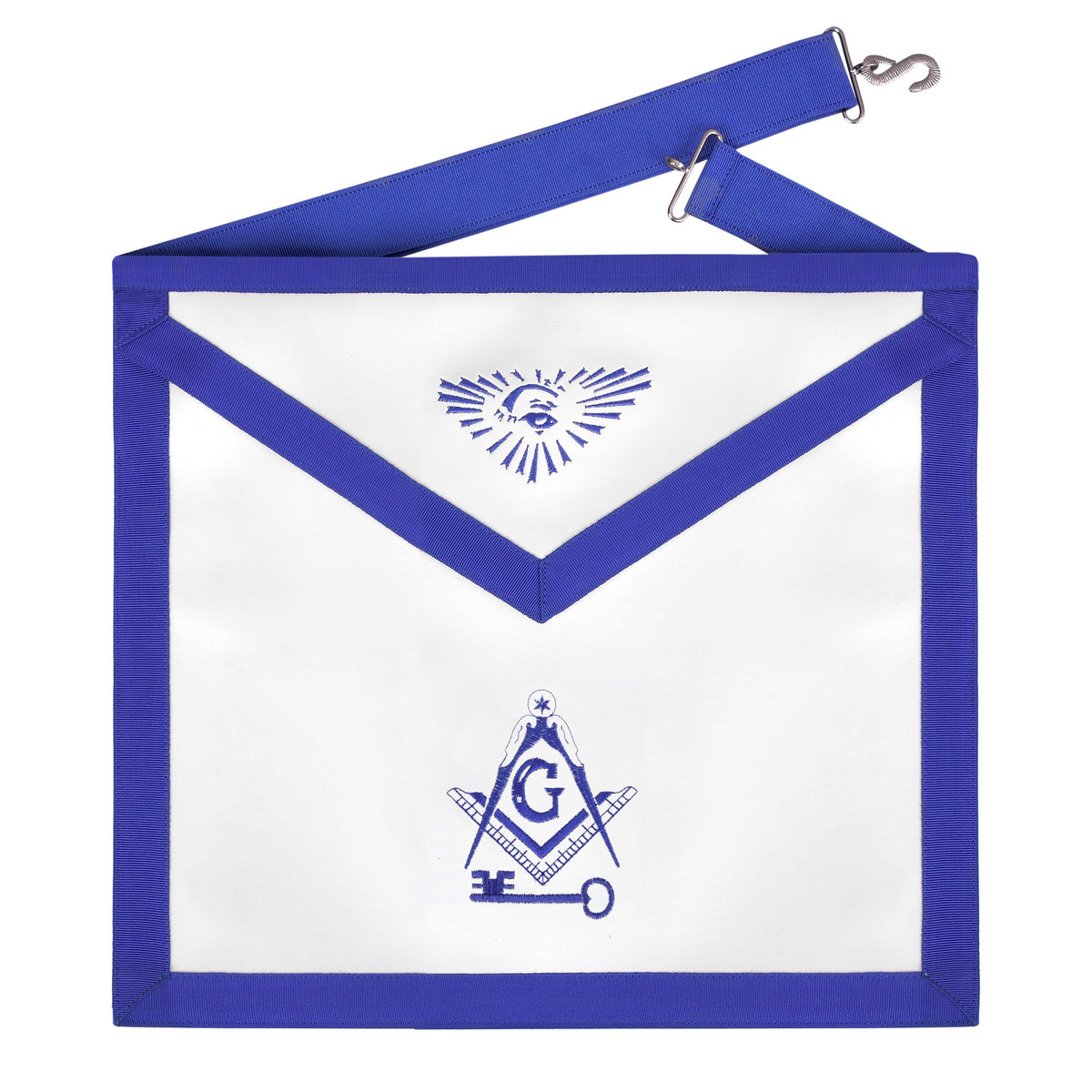 International Masons Apron - Royal Blue Ribbon - Bricks Masons