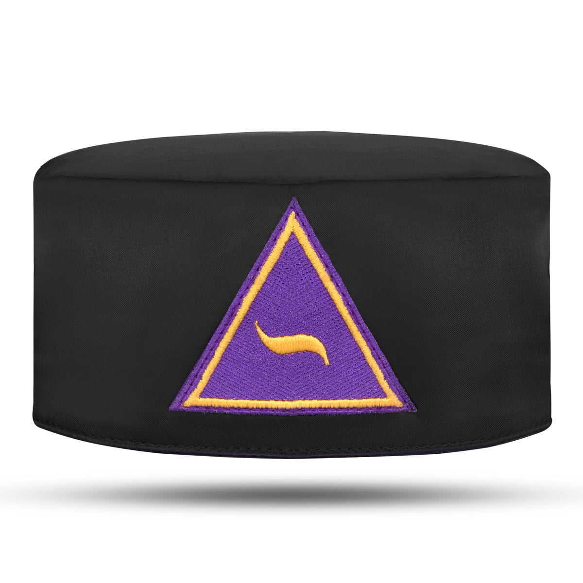 Council Crown Cap - Black With Triangular Purple Emblem - Bricks Masons