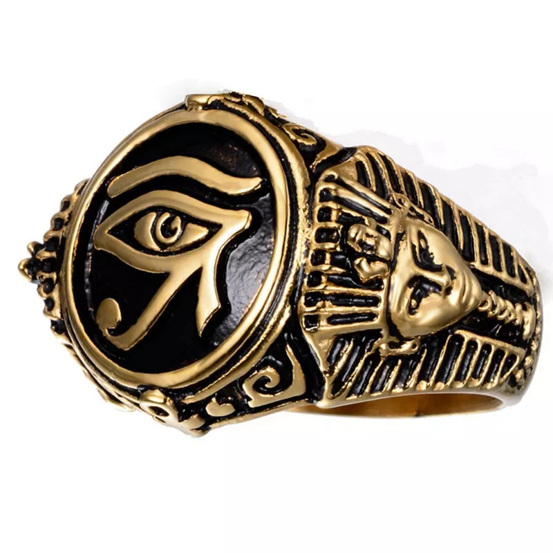 Egypt ring,Gold Pharaoh Ring,Lapis Lazuli selling Egypt ring,jewelry,Sterling Silver 925 Black oxidize.