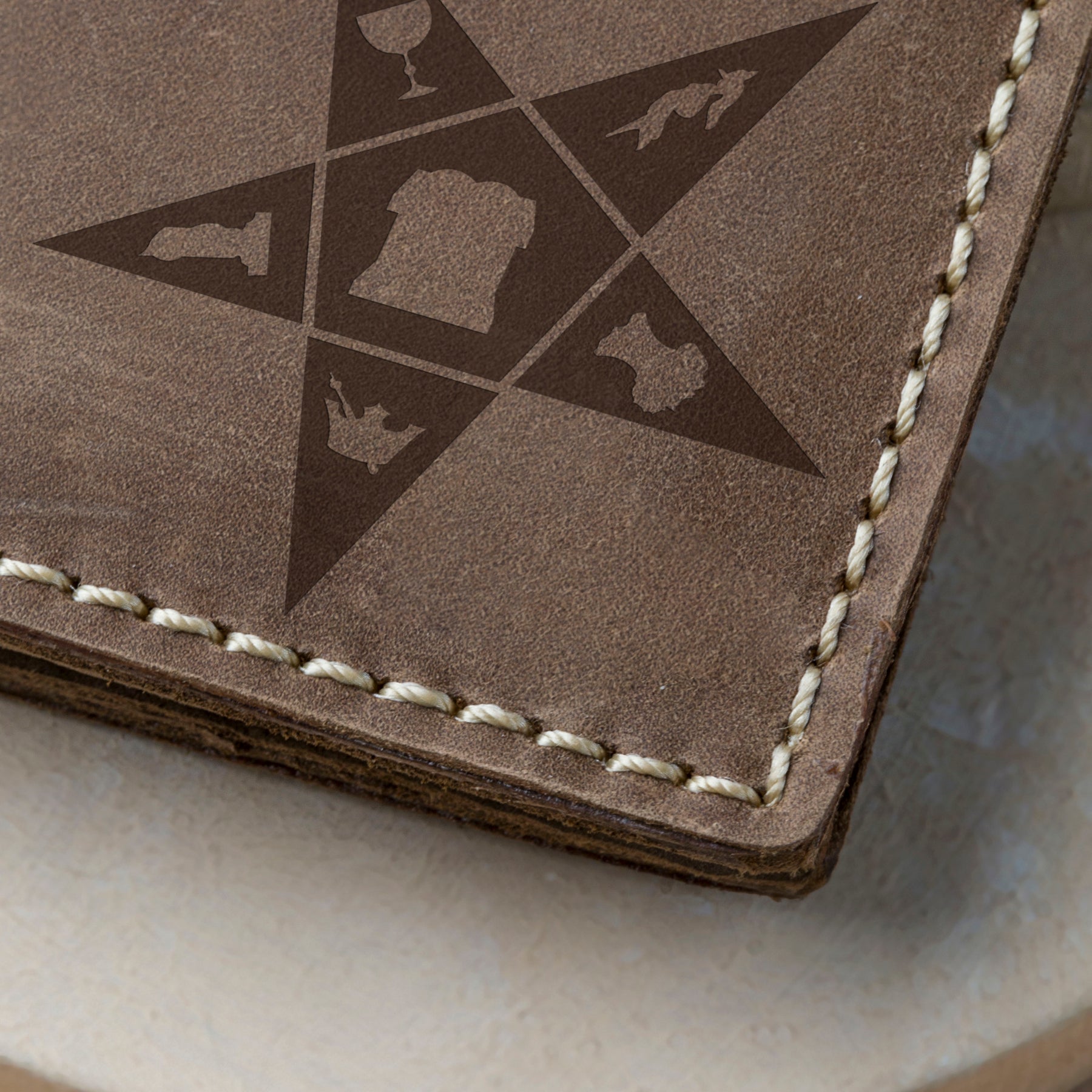 OES Wallet - Handmade Leather - Bricks Masons