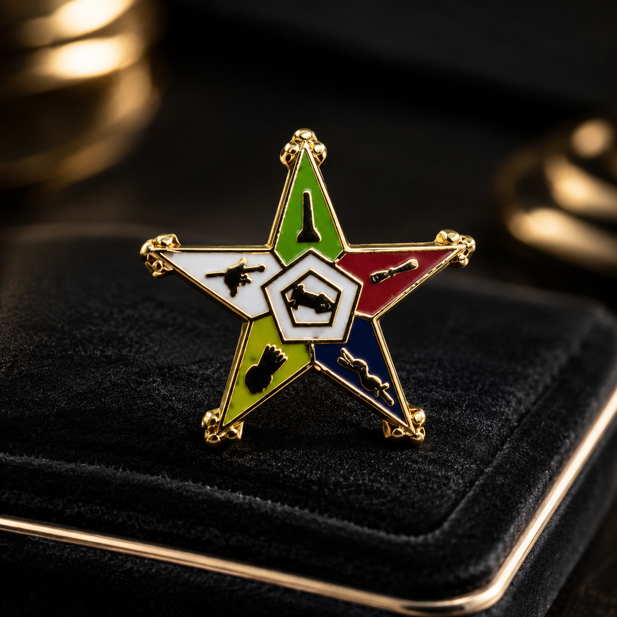 OES Lapel Pin - Colorful Star