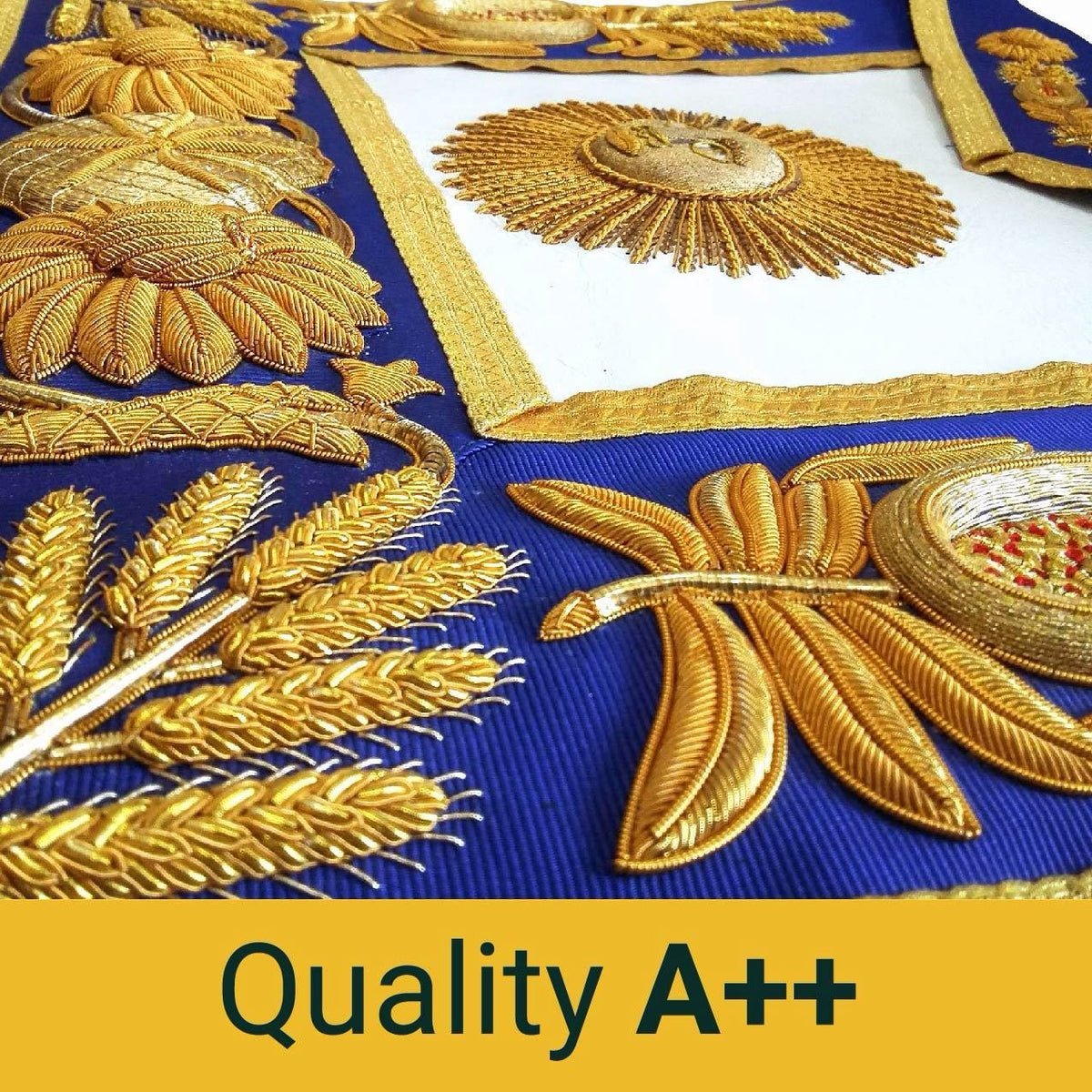 Grand Officers Blue Lodge Apron - A++ Quality Embroidery