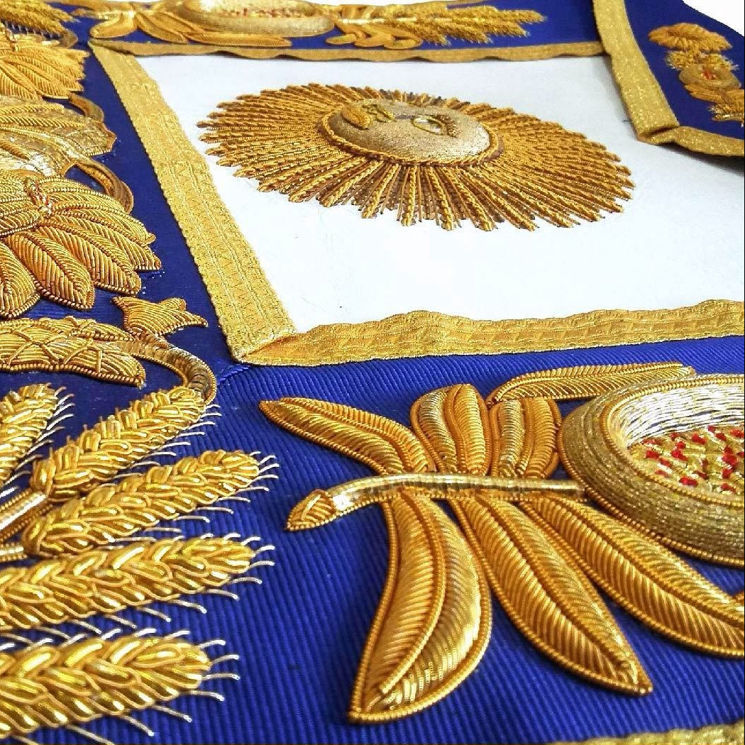 Grand Officers Blue Lodge Apron - Various Embroideries - Bricks Masons