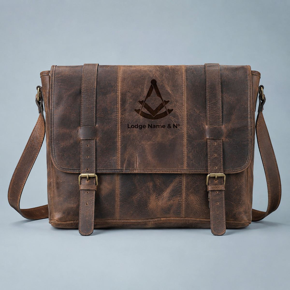 Past Master Blue Lodge Briefcase - High-Quality Crazy Horse Leather Various Colors