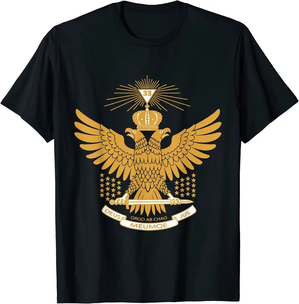 32nd Degree Scottish Rite T-Shirt - Eagle Wings Up Cotton & Oversized - Bricks Masons