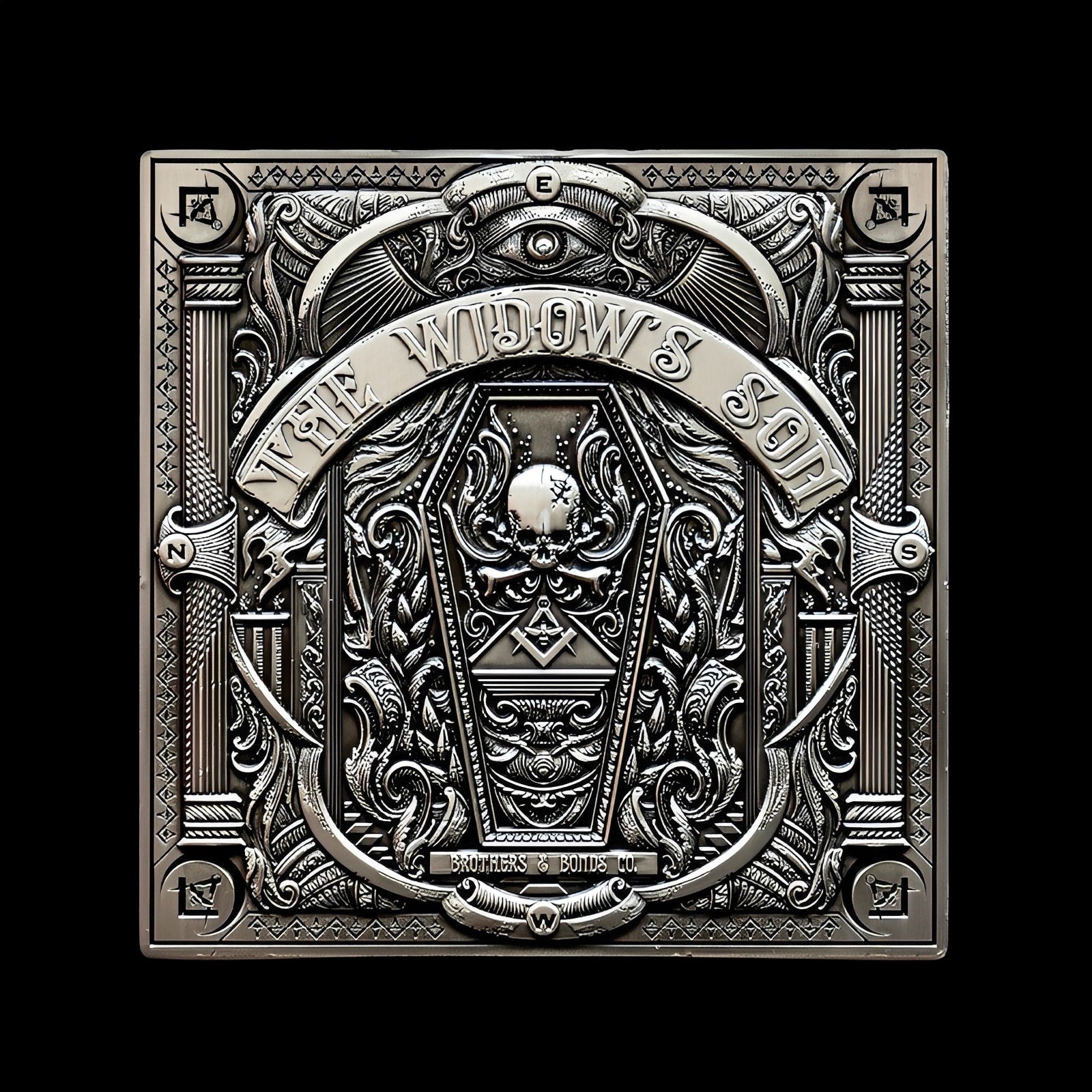 Widows Sons Coin - Tablet Challenge Coin - Bricks Masons
