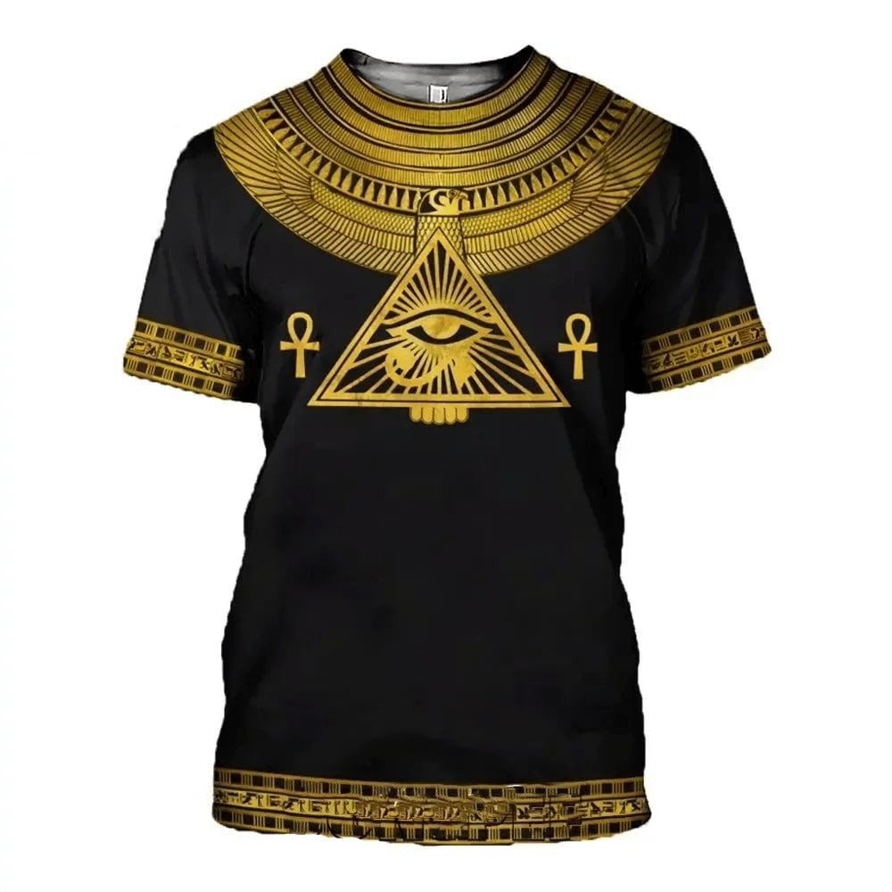 Ancient Egypt T-Shirt - 3D Printing Eye of Horus & Ankh Cross - Bricks Masons