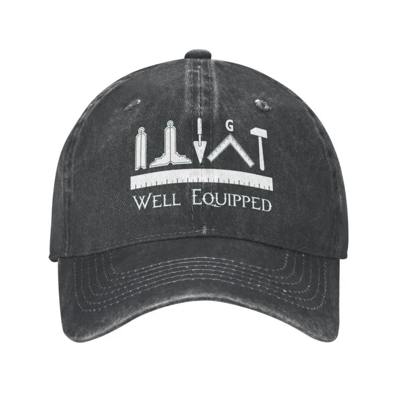 Blue Lodge Modern Masonic Embroidered Baseball Cap - Freemason Hat For Brothers