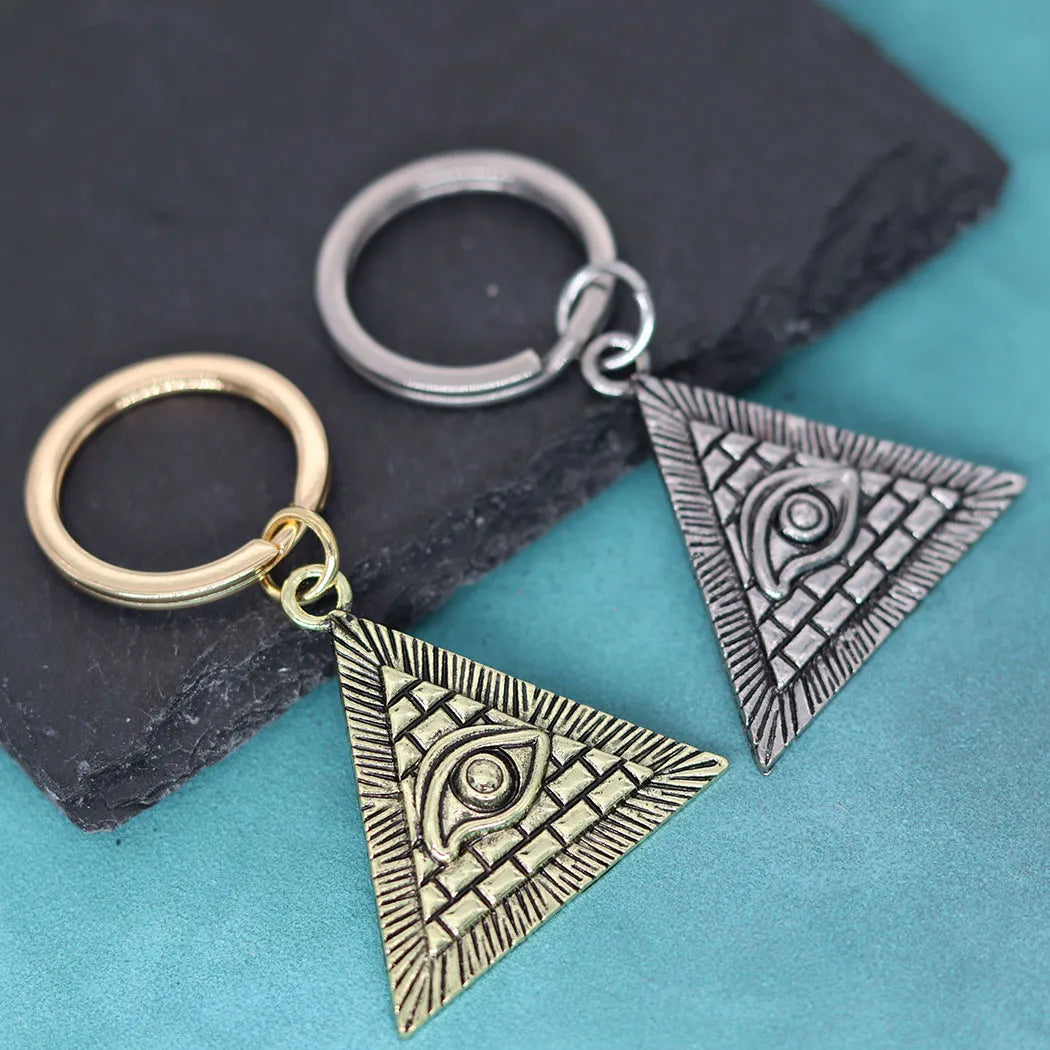 Eye Of Providence Keychain - Zinc Alloy Pyramid All-Seeing Eye Eye Of Providence Keychain - Zinc Alloy Pyramid All-Seeing Eye