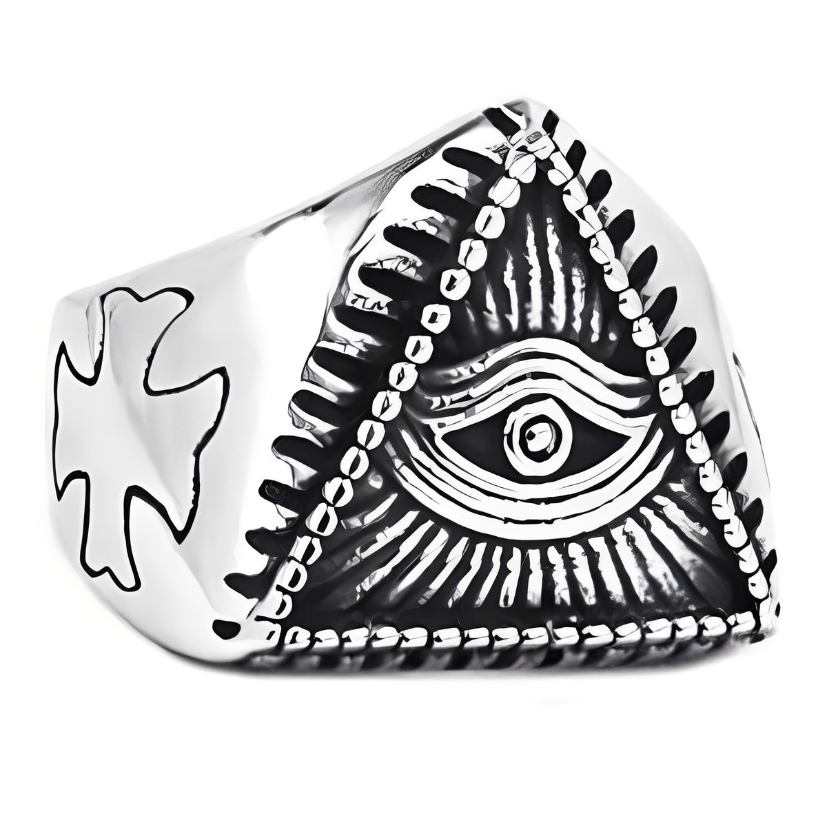 Eye Of Providence Ring - Bold Biker - Bricks Masons