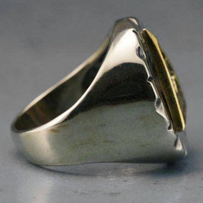 Eye Of Providence Ring - Stainless Steel Silver & Gold - Bricks Masons
