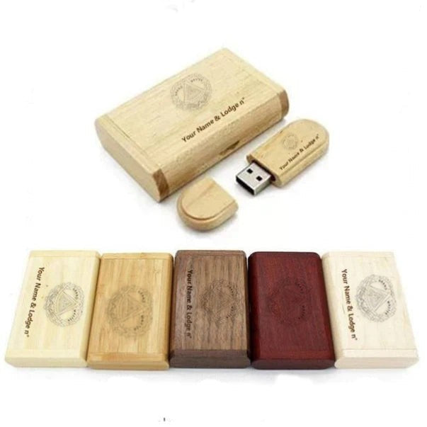 Grand Master Blue Lodge USB Flash Drives - Various Wood Colors