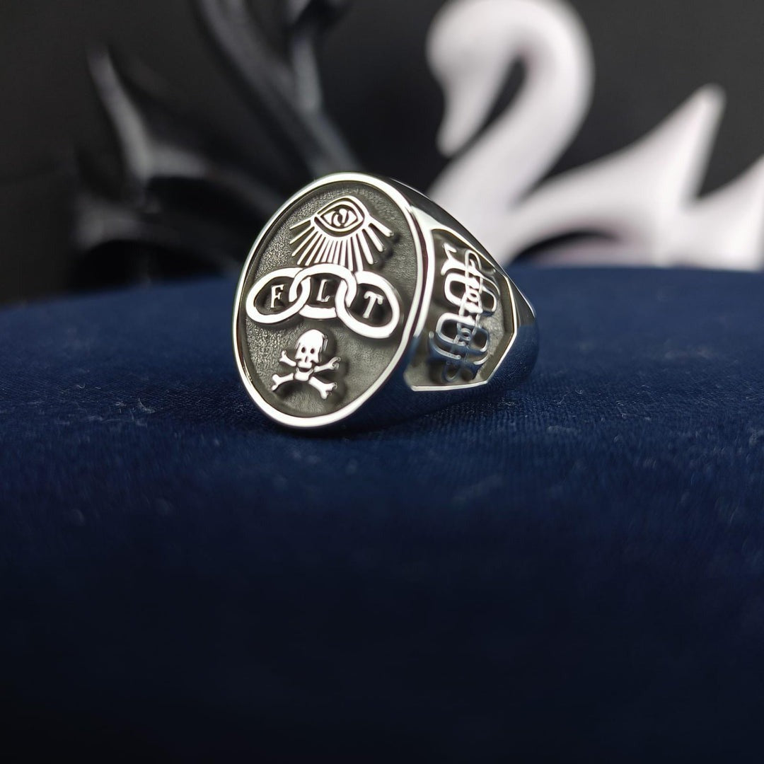 Order of Odd Fellows Ring - Silver Engraved With Various Sizes & Materials - Bricks Masons
