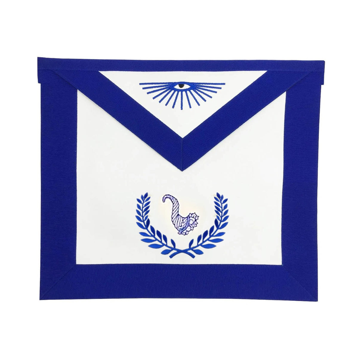 Junior Steward Blue Lodge Officer Apron - Royal Blue with Wreath