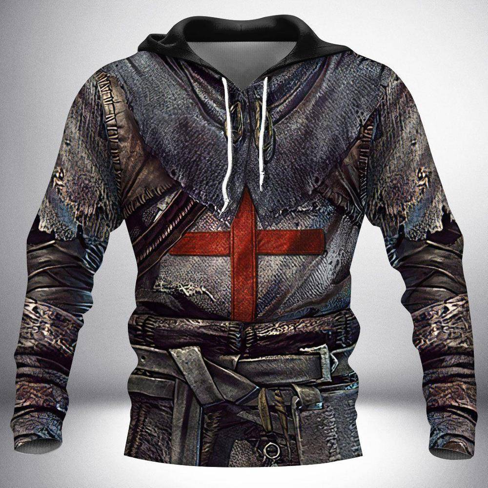Knights Templar Hoodie Armor 3D Printed Hooded Bricks Masons