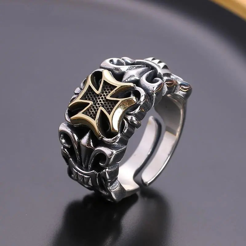 Knights Templar Commandery Ring - Adjustable Size - Bricks Masons