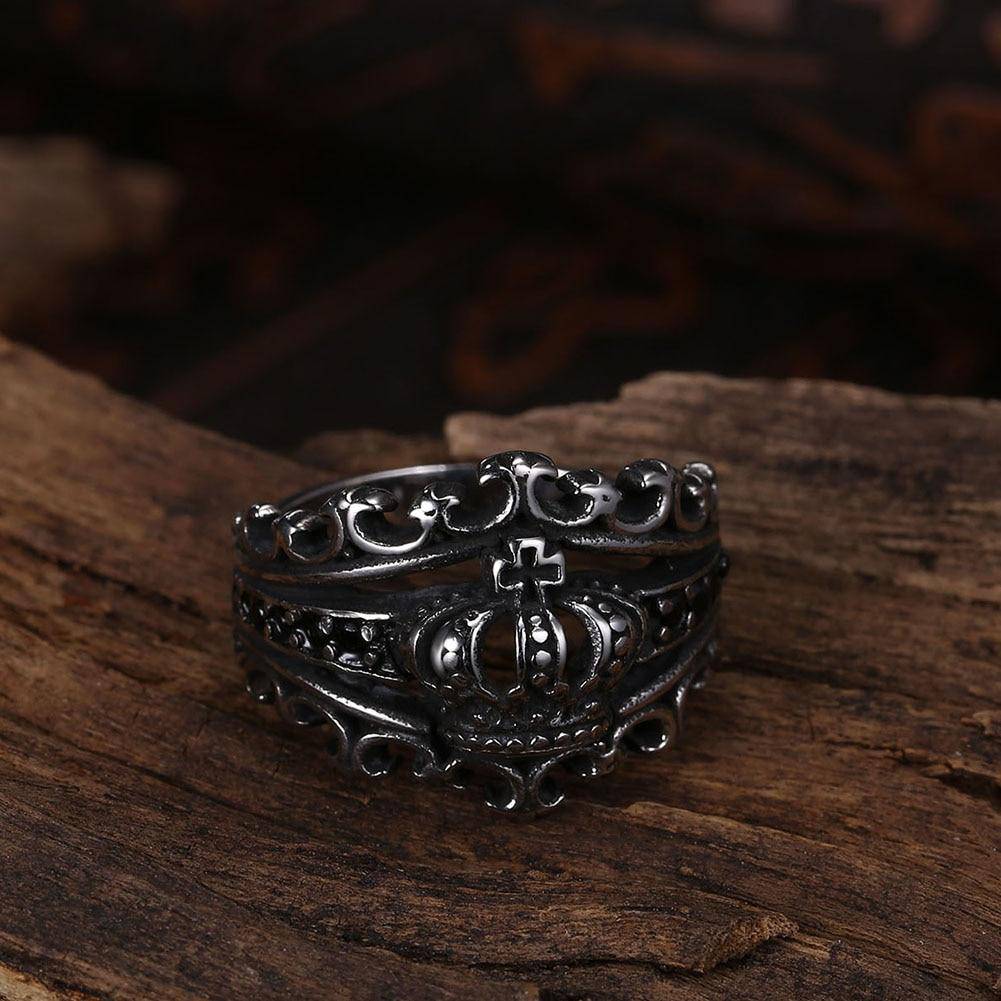 Knights Templar Ring - Royal King Crown - Bricks Masons
