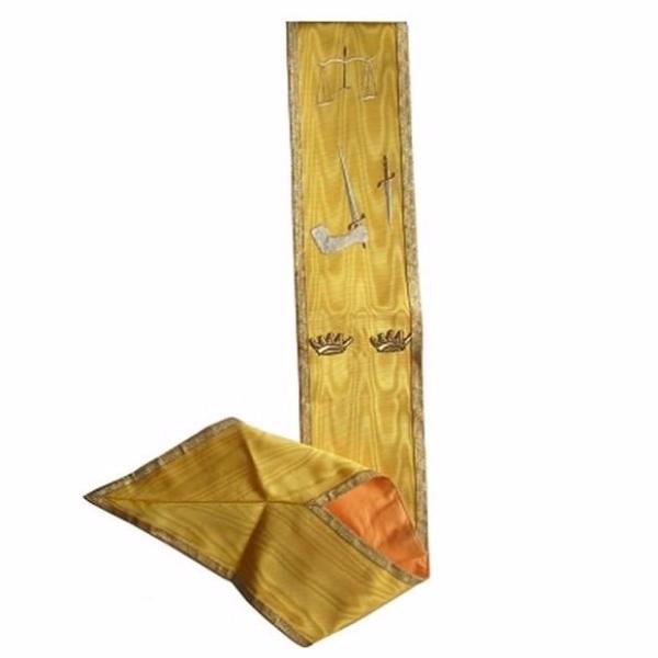 16th Degree Scottish Rite Sash - Gold Moire - Bricks Masons