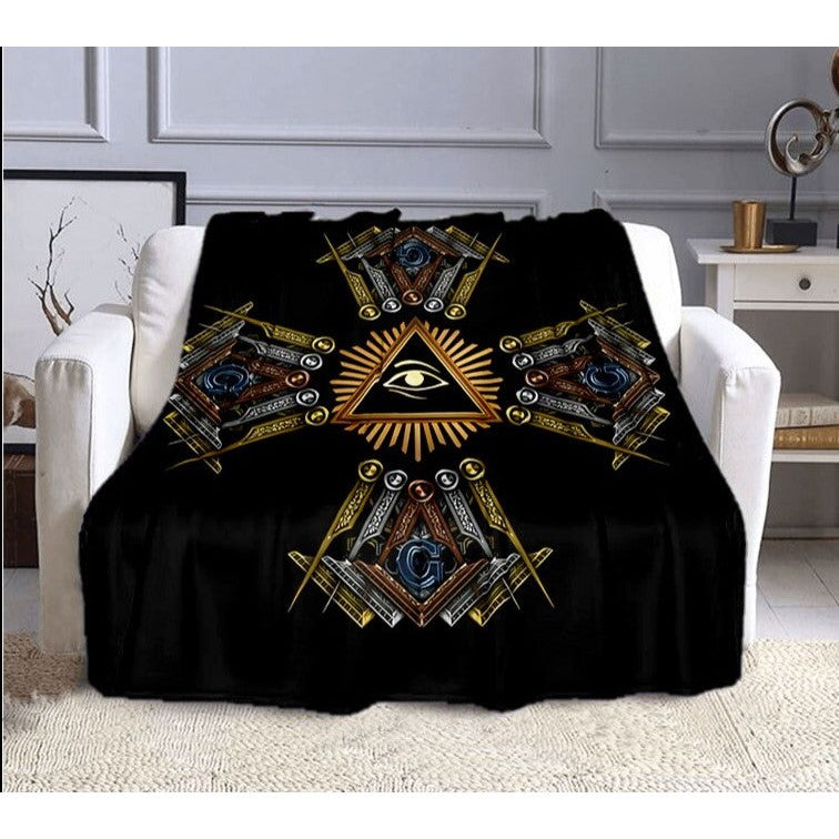 Master Mason Blue Lodge Blanket - Cashmere Material