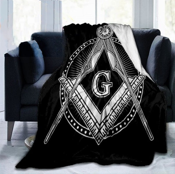 Masonic Blanket - 3D Print Flannel Plush Throw - Bricks Masons